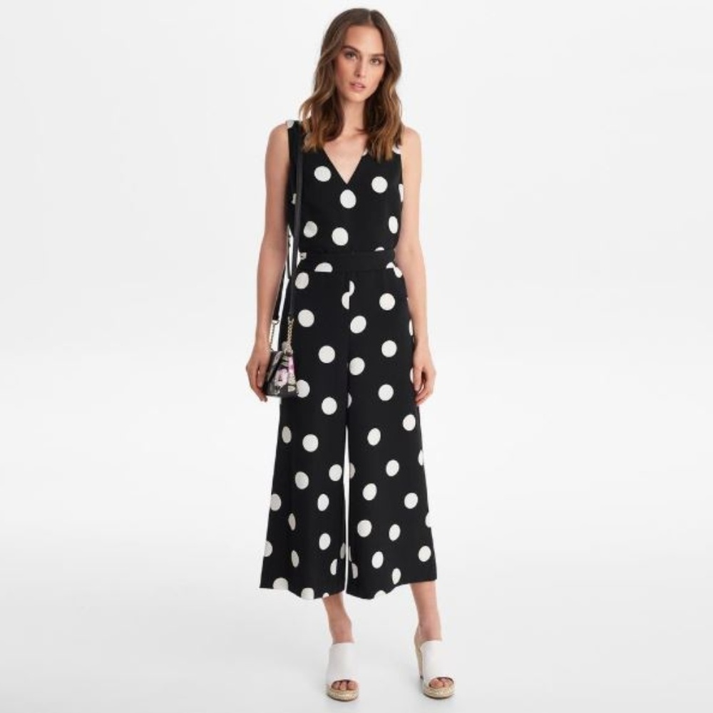 NWT Karl Lagerfeld Paris Black & White Jumpsuit
